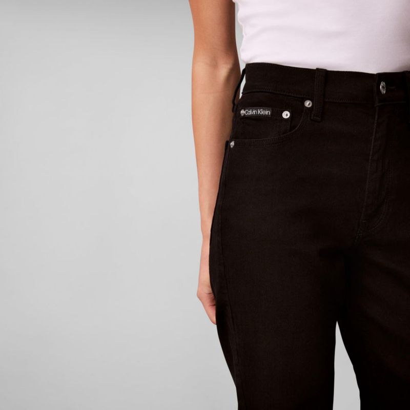 Jeans Calvin Klein Corte Bootcut al Tobillo Negro