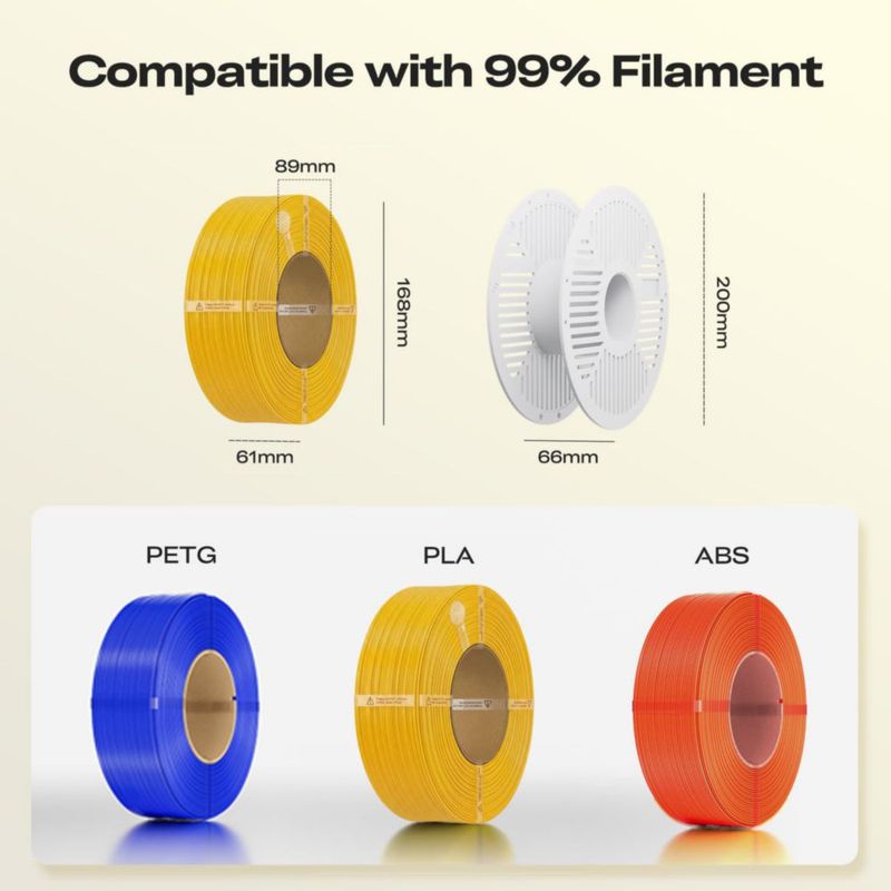 Filamento PLA Creality 175 mm 1 kg Negro (1 unidad)