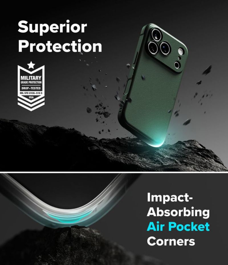 Funda Ringke Onyx para iPhone 18 Pro Max Verde Oscuro