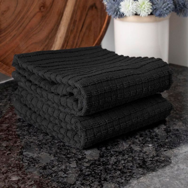 Toalla Ritz 71 cm × 46 cm Pack de 2 Negro Algodón