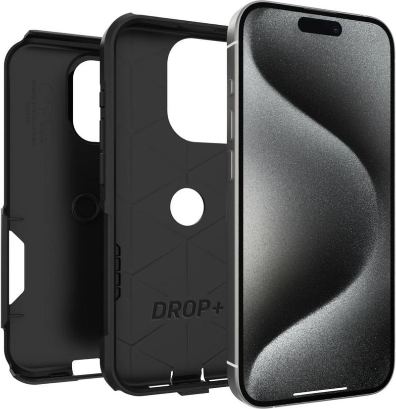 Funda OtterBox iPhone 15 Pro Commuter negra