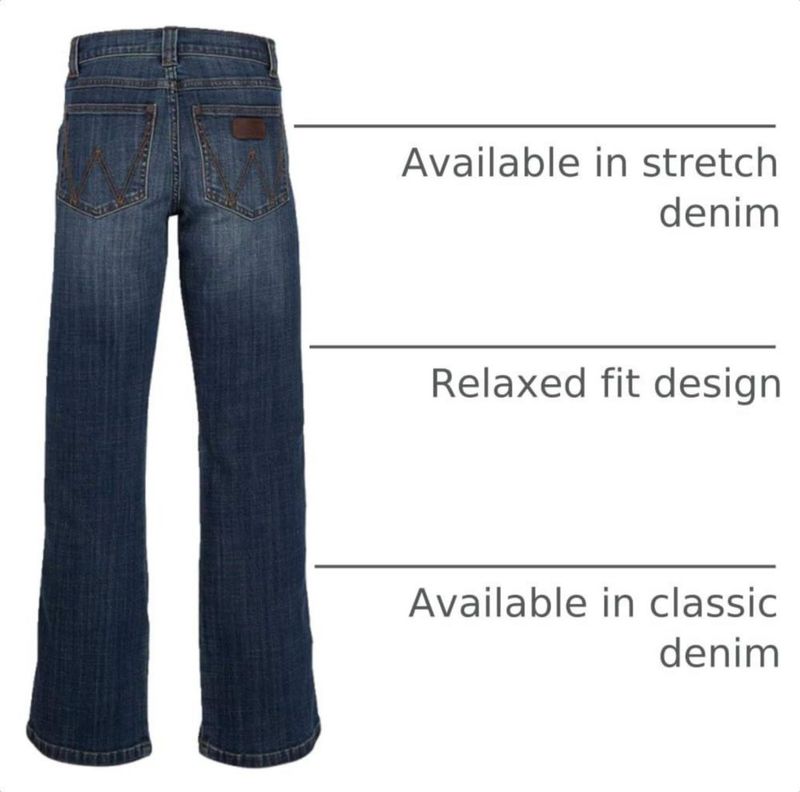 Pantalones Wrangler Retro Corte Relajado 10 Slim para niños