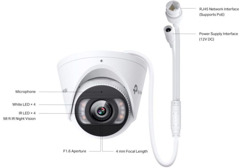 Cámara de Seguridad TP-Link Insight S485 con Lente de 28 mm