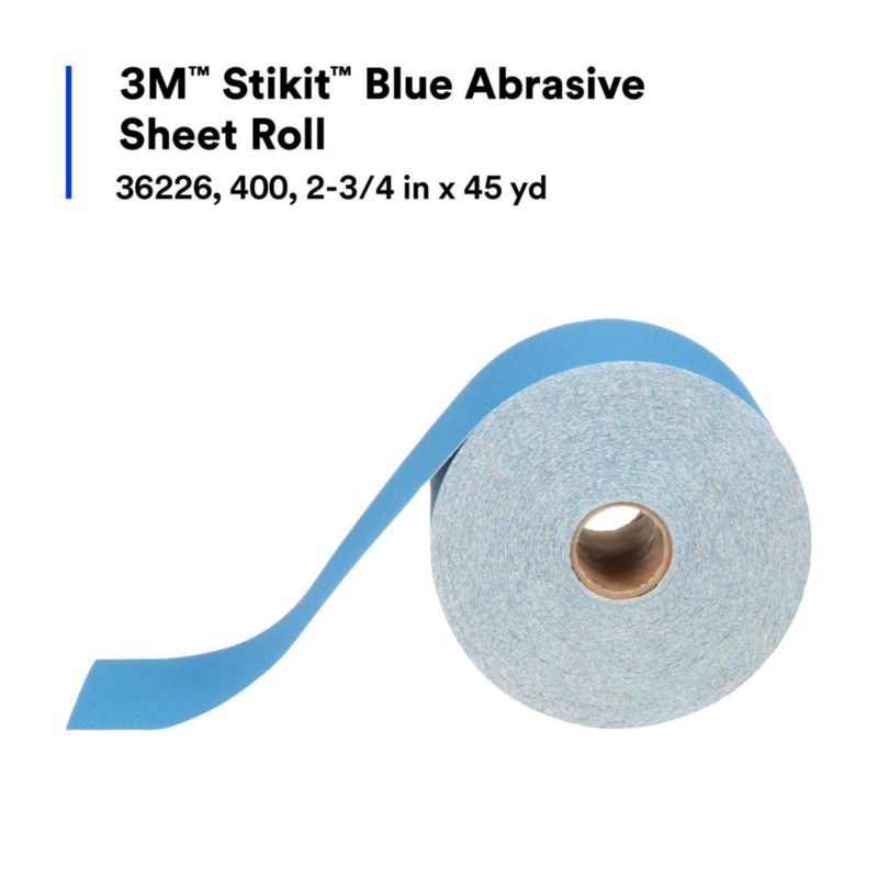 Hoja Abrasiva 3M Stikit Blue 7 cm x 41 m Grado 400+ 36226