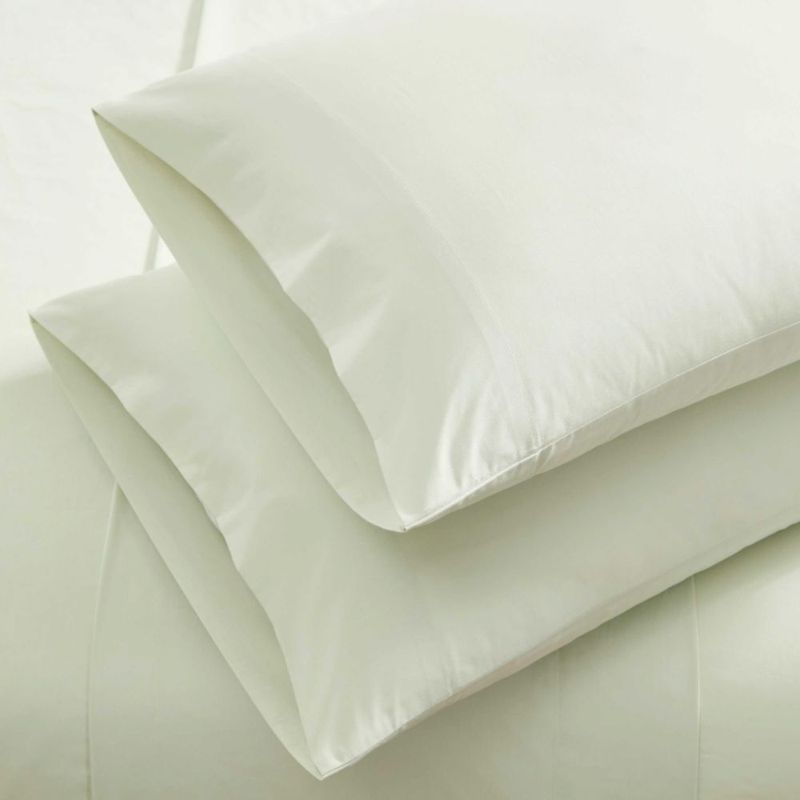 Juego de sábanas Laura Ashley Queen Percale verde tenue