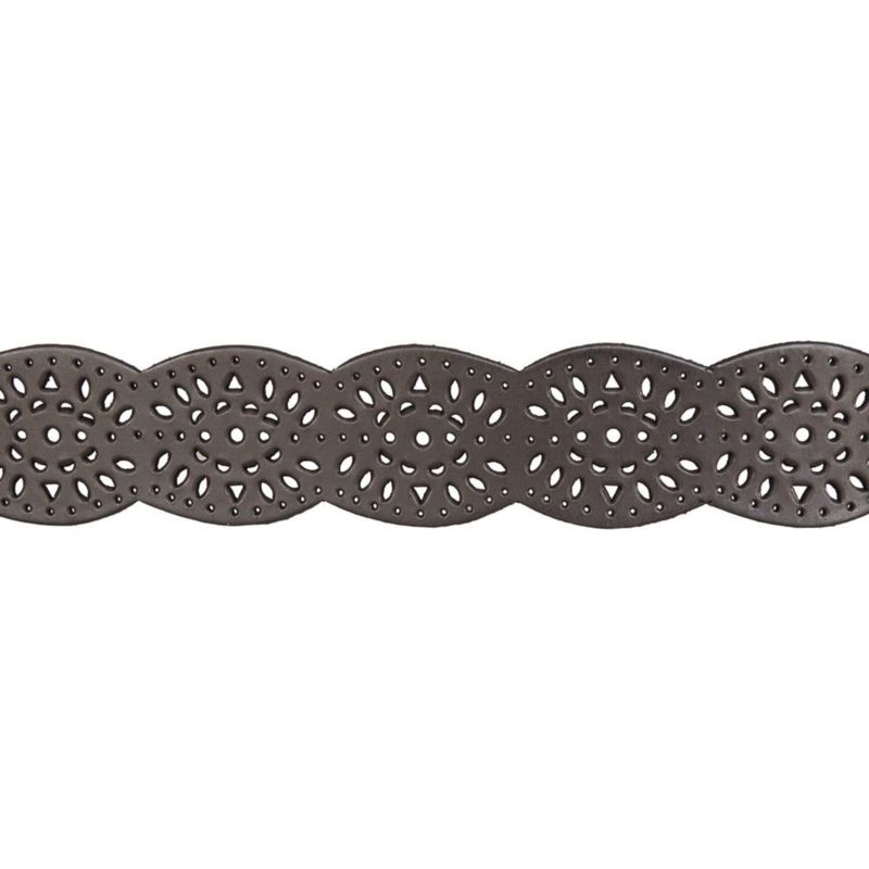 Cinturón Lucky Brand de Cuero Perforado Marrón Talla Mediana