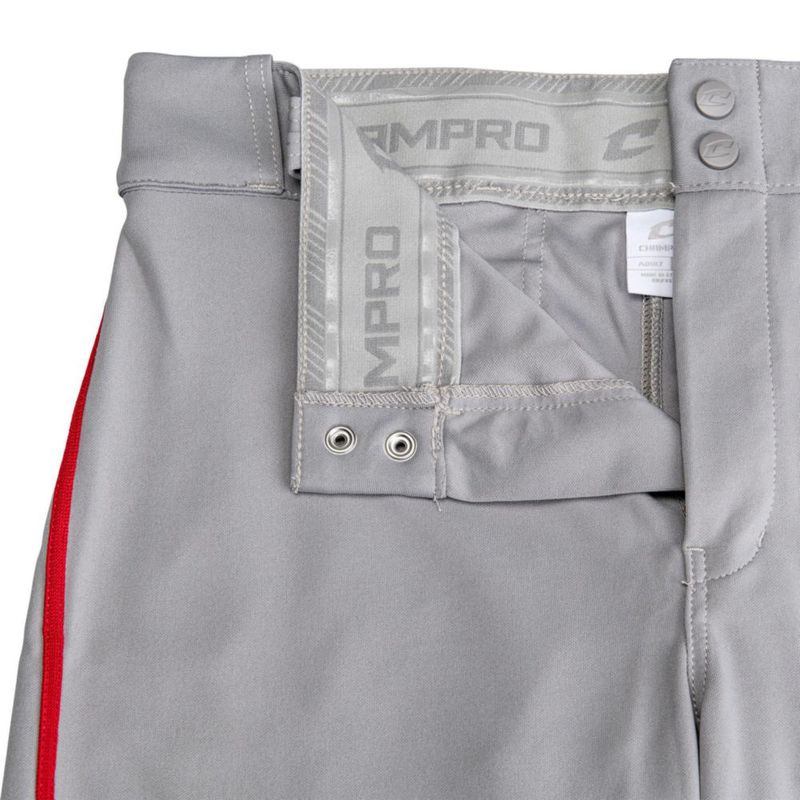 Pantalones tipo knickers de béisbol CHAMPRO Juvenil Talla Mediana Gris/Escarlata