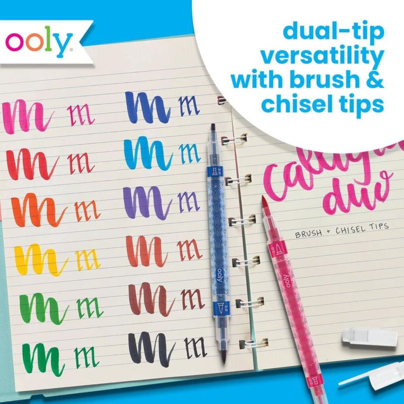 Set de 12 Marcadores de Caligrafía Ooly de Doble Punta