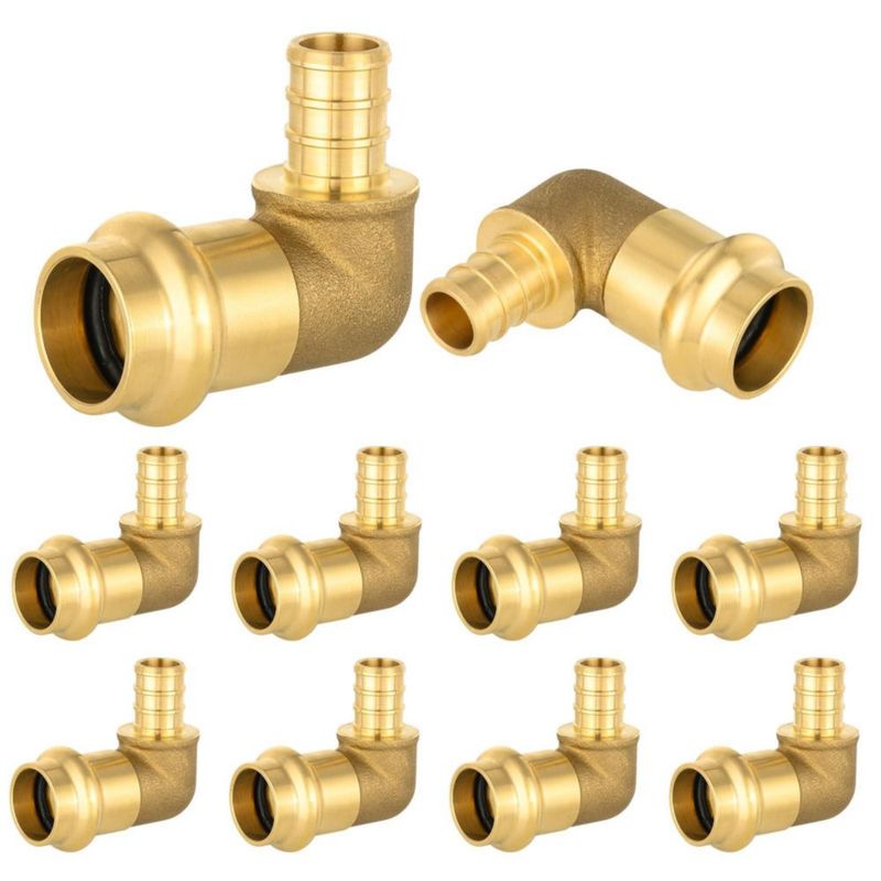 Codo PEX EFIELD 1/2" x 1/2" Latón 90° Juego de 10 unidades