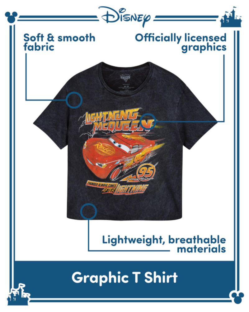 Camiseta Disney gráfica Lightning McQueen (queda pequeña)