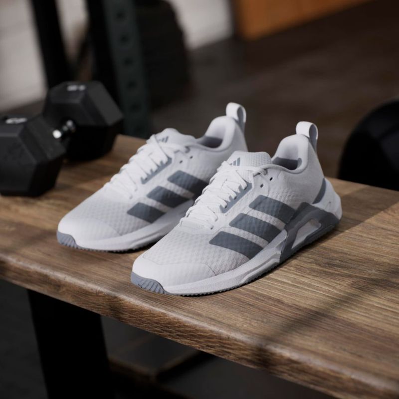 Zapatillas de entrenamiento adidas Dropset Vario para mujer 7.5 Blanco/Gris/Rojo Lúcido