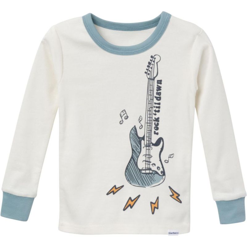 PAJAMAS Gerber para Niños 3T Guitarras – Set de 4 Piezas