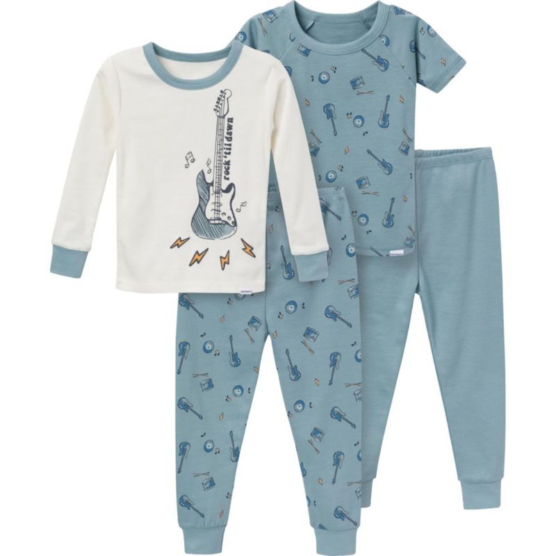 PAJAMAS Gerber para Niños 3T Guitarras – Set de 4 Piezas