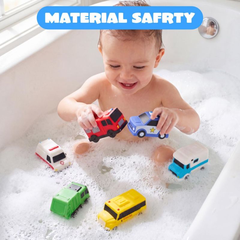 Juguete de baño JOYIN 6 piezas sin agujeros suave y exprimible