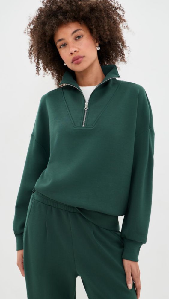 Suéter Varley Hawley de Media Cremallera para Mujer Talla L Color Ponderosa Pine