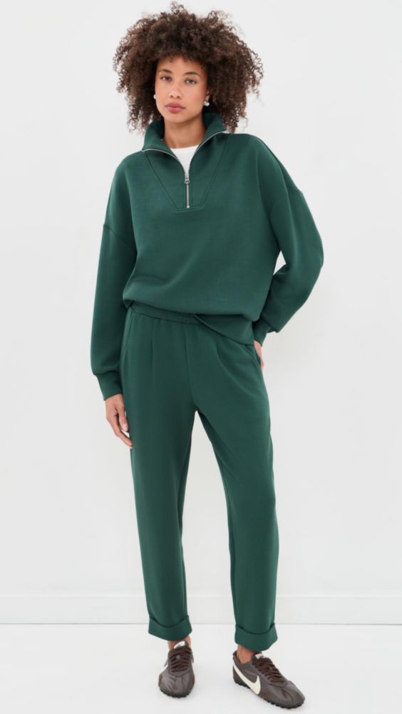 Suéter Varley Hawley de Media Cremallera para Mujer Talla L Color Ponderosa Pine