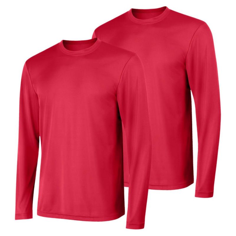 Camiseta Hanes mediana rojo intenso (2 unidades) UPF 50+