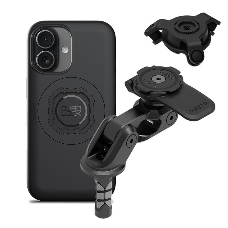 Soporte para móvil Quad Lock PRO Kit con amortiguador de vibraciones y funda MAG