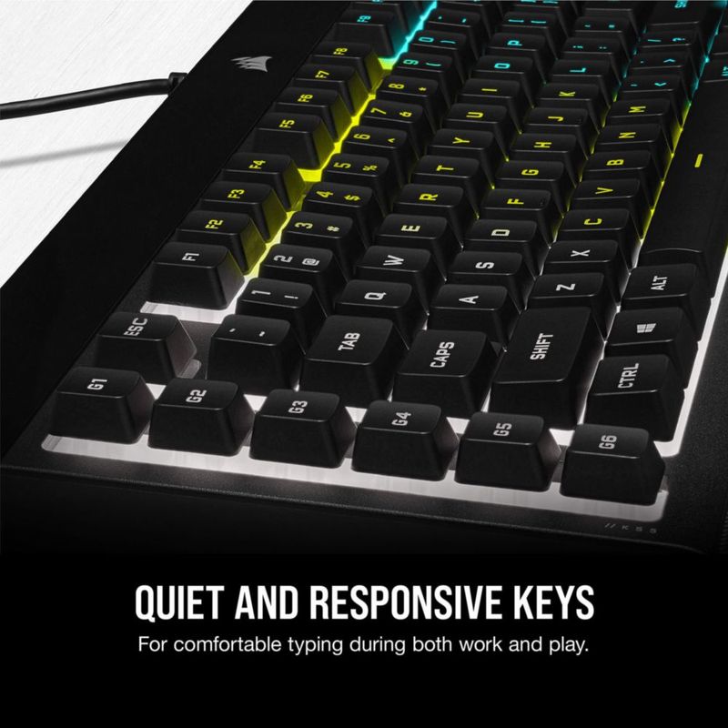 Teclado Corsair K55 RGB PRO Negro Cableado
