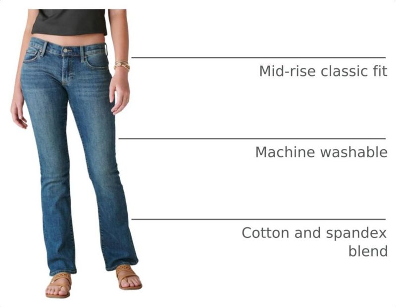 PANTALONES Lucky Brand 28 (US 6) 32 Ocean Road