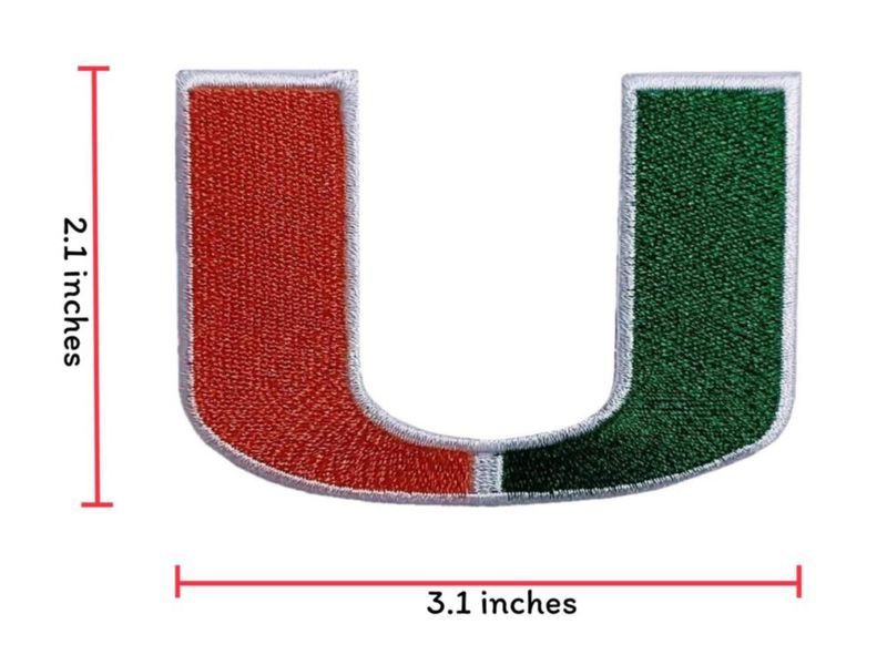 Parche de Tela Miami Hurricanes Bordado – Aplicación con Plancha