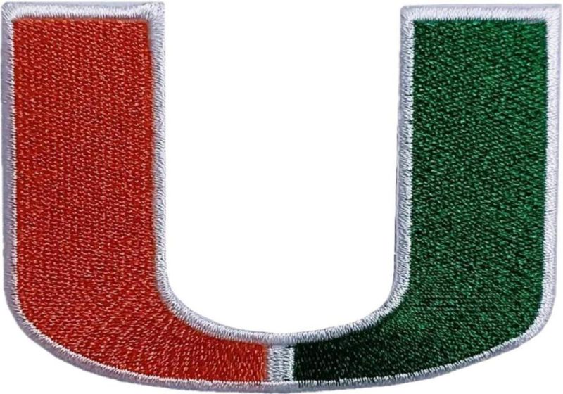 Parche de Tela Miami Hurricanes Bordado – Aplicación con Plancha