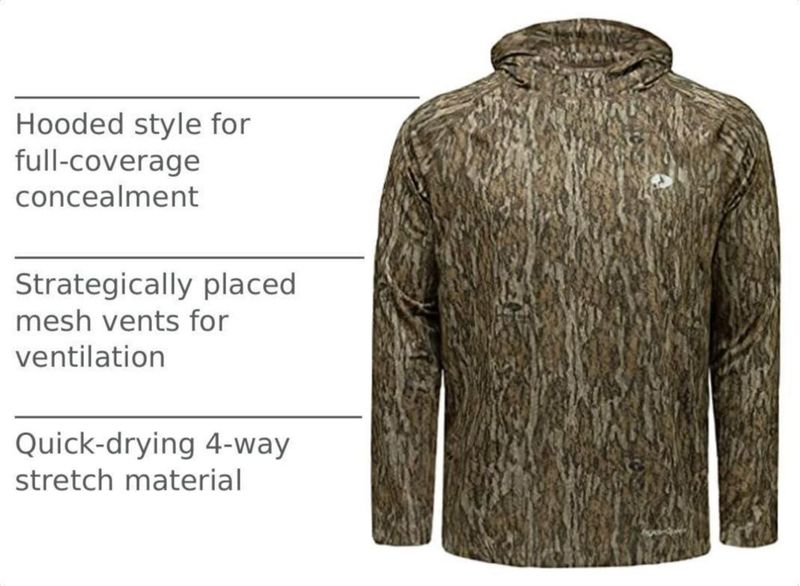 Sudadera con capucha de camuflaje Bottomland de Mossy Oak talla Grande