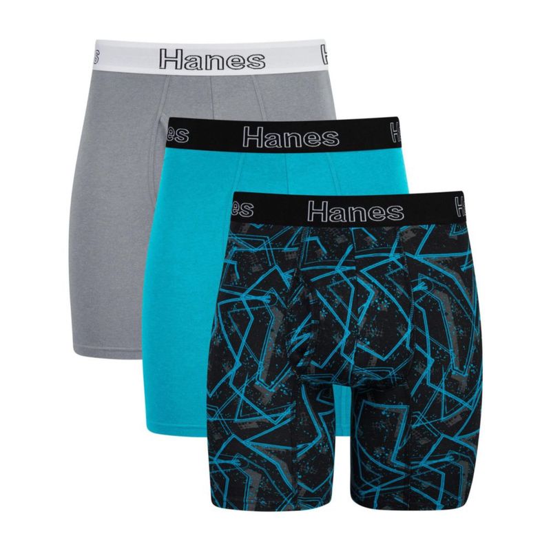 Boxer Hanes pack de 3 gris y varios colores