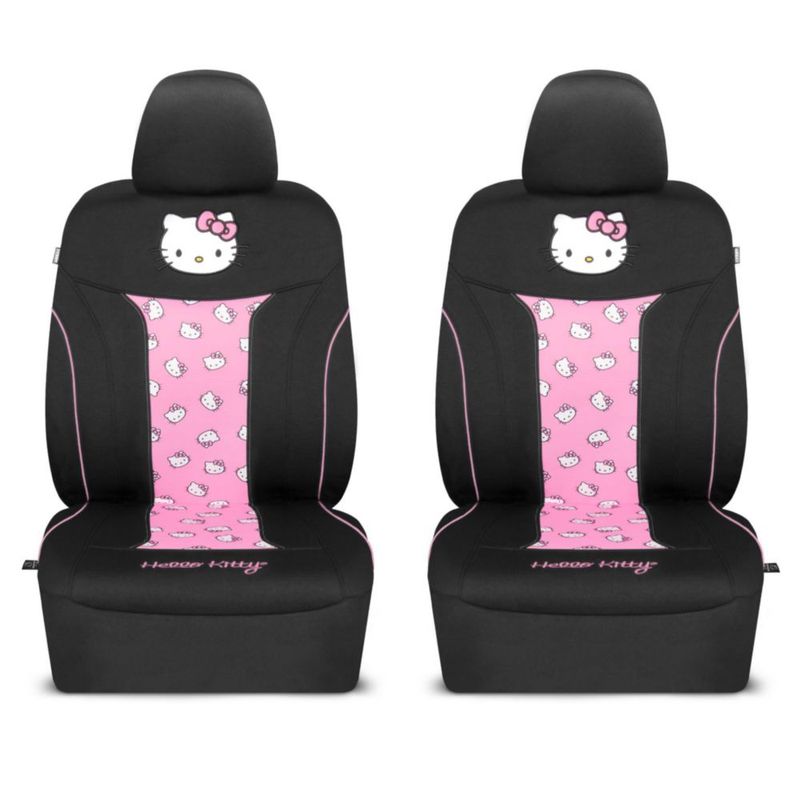 Cubierta de Asiento Carbella Hello Kitty Rosa 2 pzs Poliéster