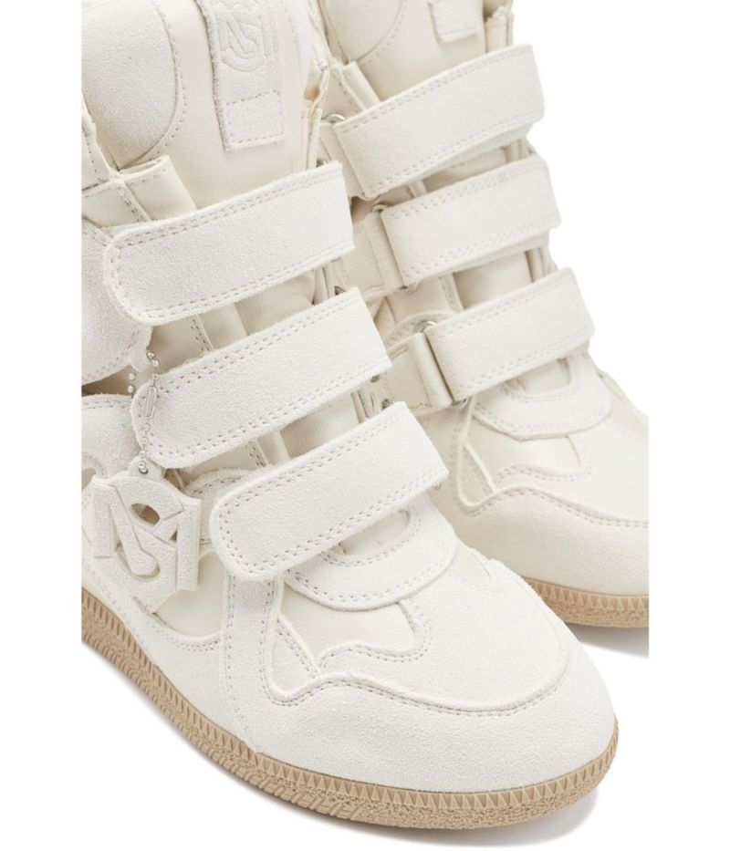 Zapatilla Steve Madden Mavis de ante blanco talla 10