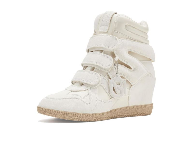 Zapatilla Steve Madden Mavis de ante blanco talla 10