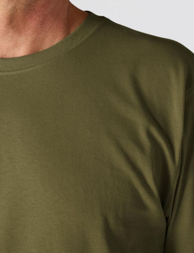 Camiseta Carhartt Dearborn LS Pequeña Verde Heather