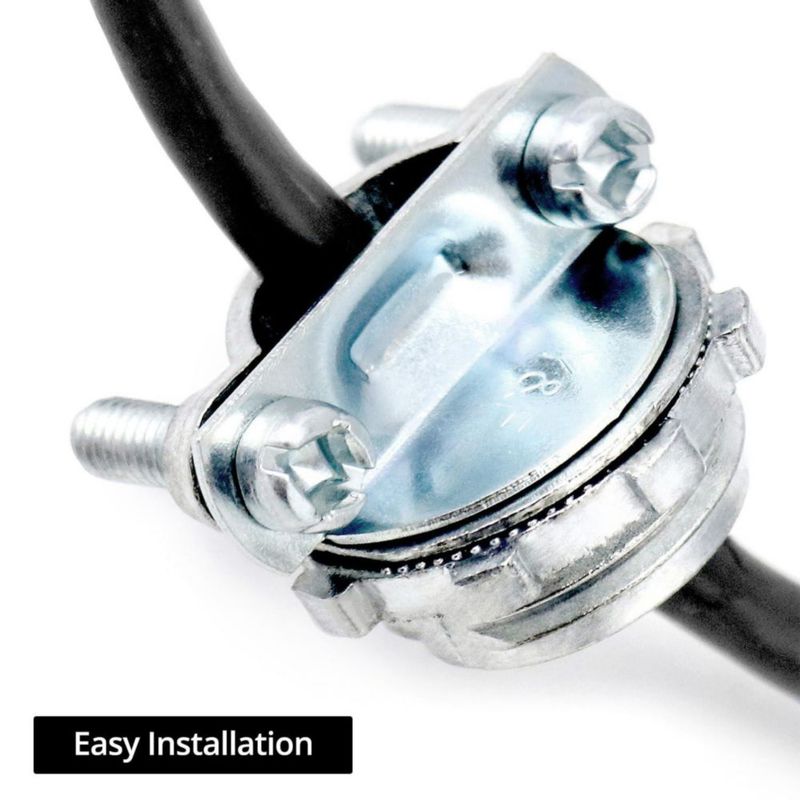 Conector de cable QWORK de 1/2" de acero - Juego de 40 piezas