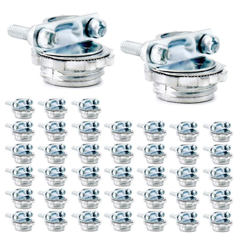Conector de cable QWORK de 1/2" de acero - Juego de 40 piezas