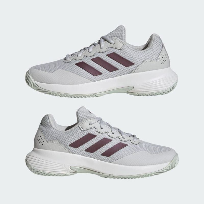 Zapatillas adidas GameCourt 2 W gris/blanco talla 11 B (M)