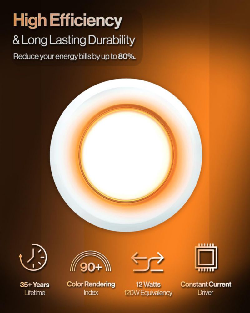 Luces LED empotradas Sunco Lighting 15 cm 5 CCT (paquete de 20)