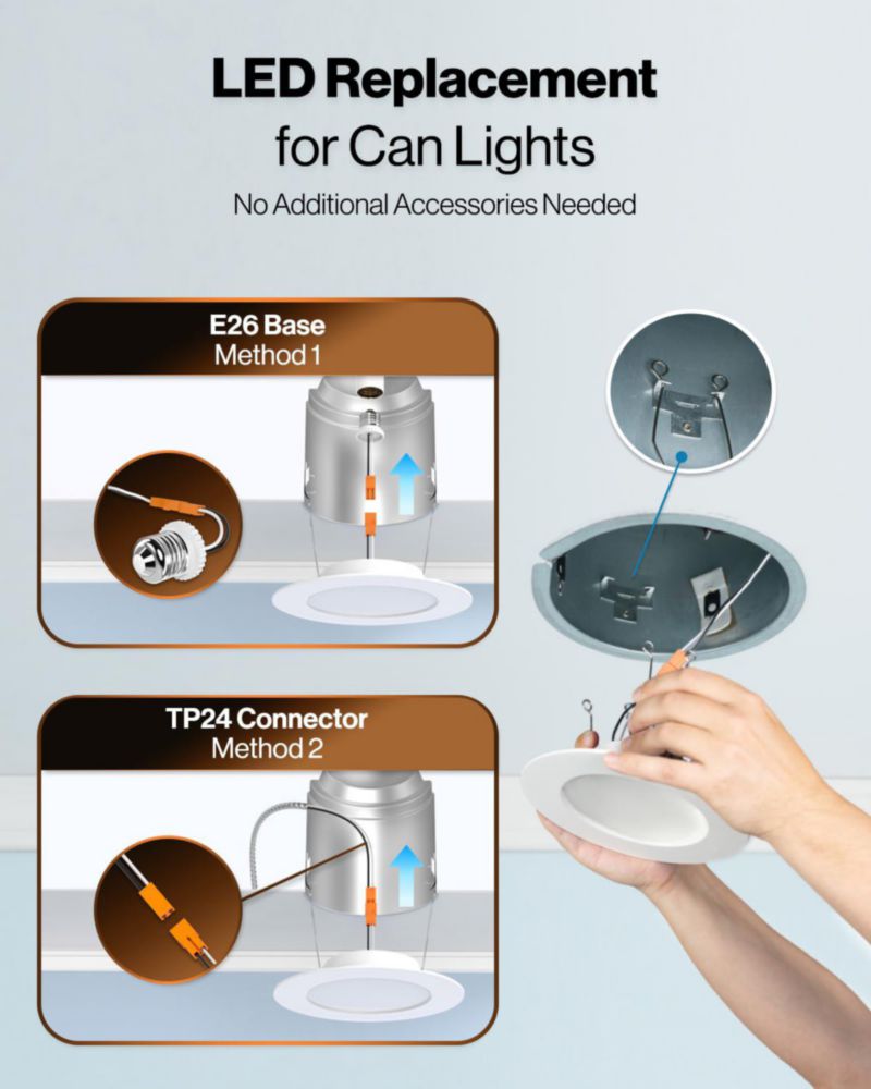 Luces LED empotradas Sunco Lighting 15 cm 5 CCT (paquete de 20)