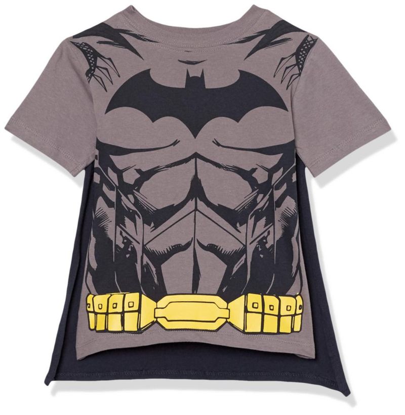 Camiseta DC Comics talla 4 US color carbón/negro con capa de Batman