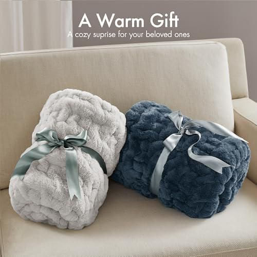 Manta Madison Park 127 cm x 152 cm Gris Plateado