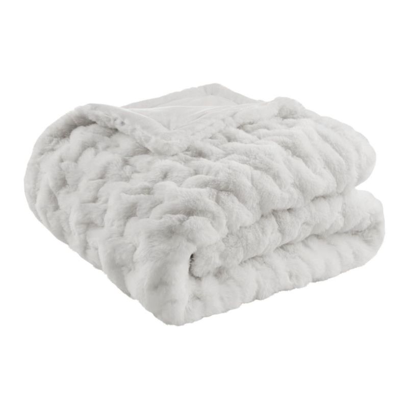 Manta Madison Park 127 cm x 152 cm Gris Plateado