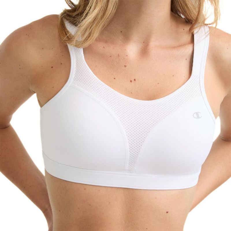 Sujetador Deportivo Champion 36B Blanco Soporte de Alto Impacto
