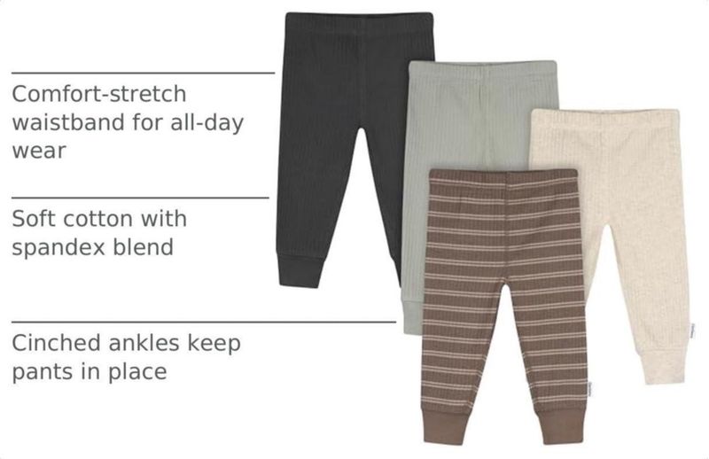 Pantalones Gerber 18 meses pack de 4 - Sombras Oscuras