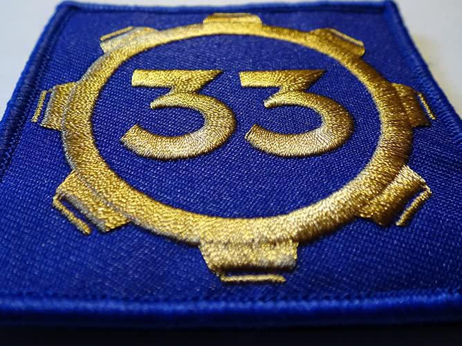 Parche bordado Vault 33 estilo Fallout 75 x 75 cm