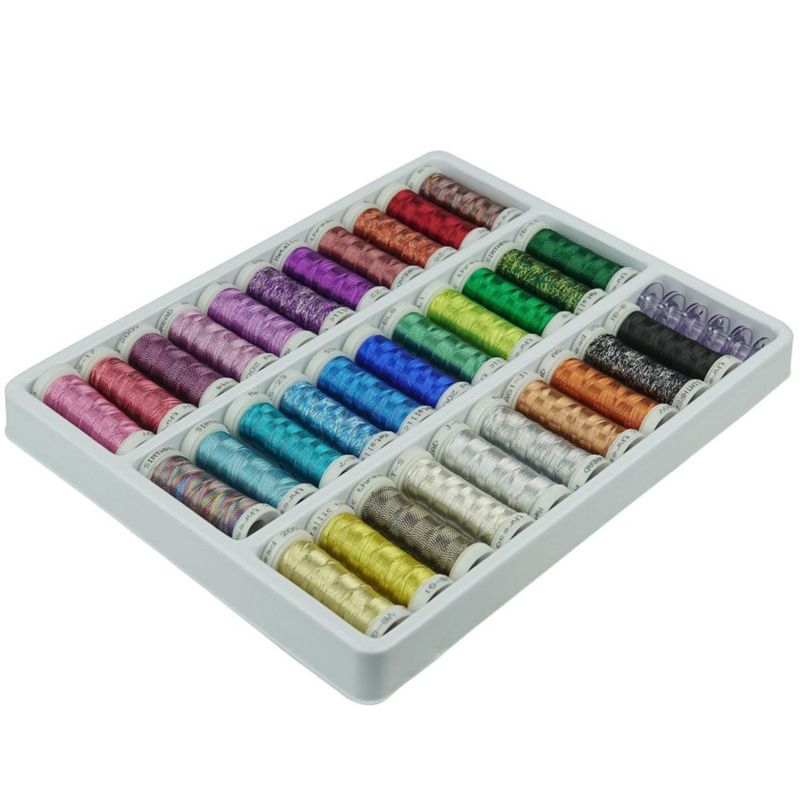 Hilo metálico para bordado Simthread 200 yardas 32 colores