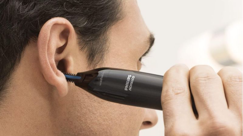 Recortadora de nariz Philips Norelco NT1605/60 negra con batería