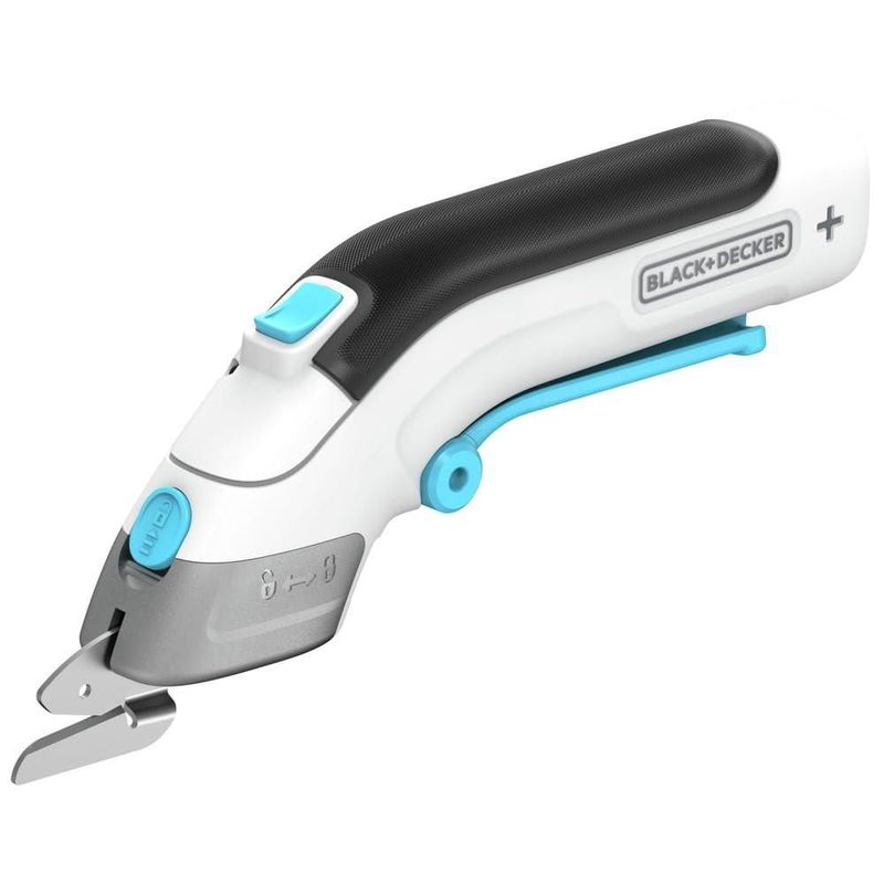 Tijeras eléctricas para tela BLACK+DECKER 4V MAX inalámbricas blancas