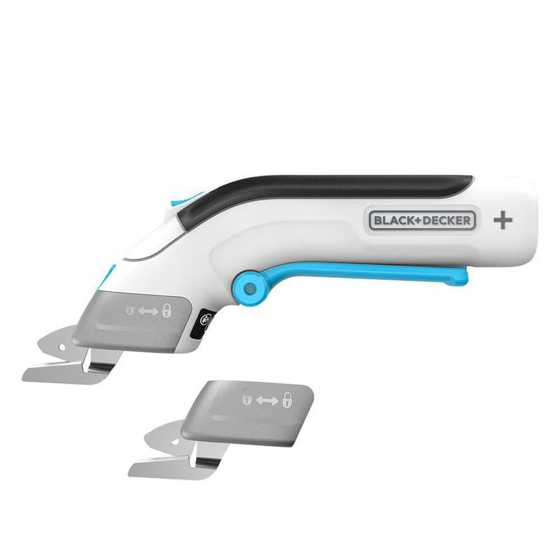 Tijeras eléctricas para tela BLACK+DECKER 4V MAX inalámbricas blancas
