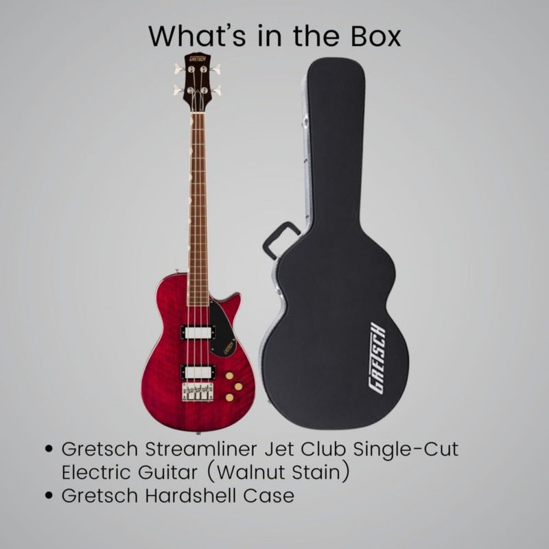 Bajo Fender Gretsch Streamliner Jet Club de 4 Cuerdas en Nogal