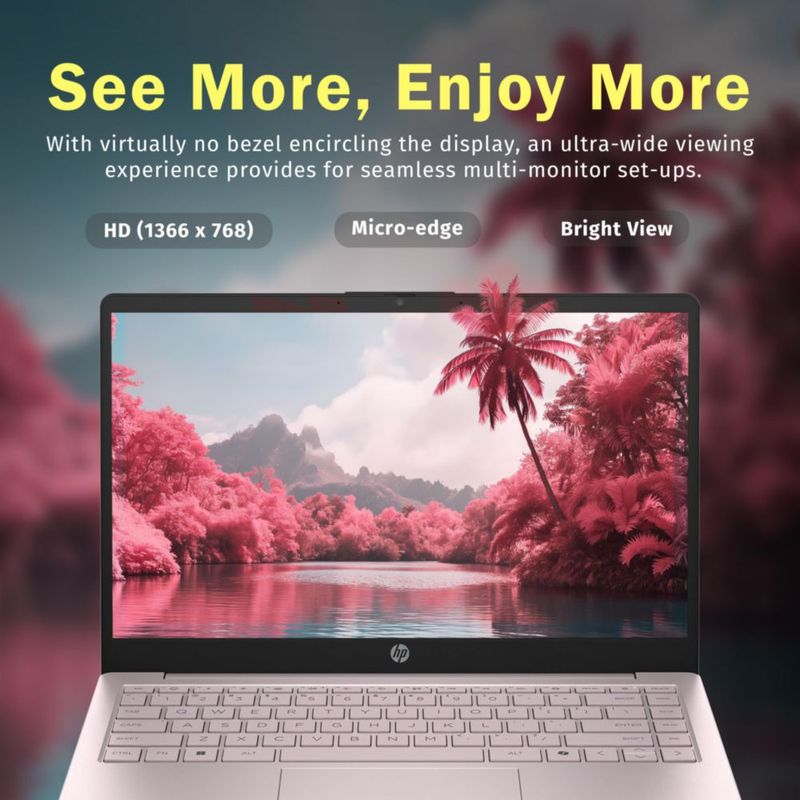 Portátil HP Stream 14" N150 16GB RAM 416GB Rosa