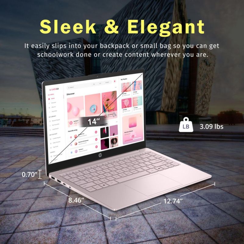 Portátil HP Stream 14" N150 16GB RAM 416GB Rosa